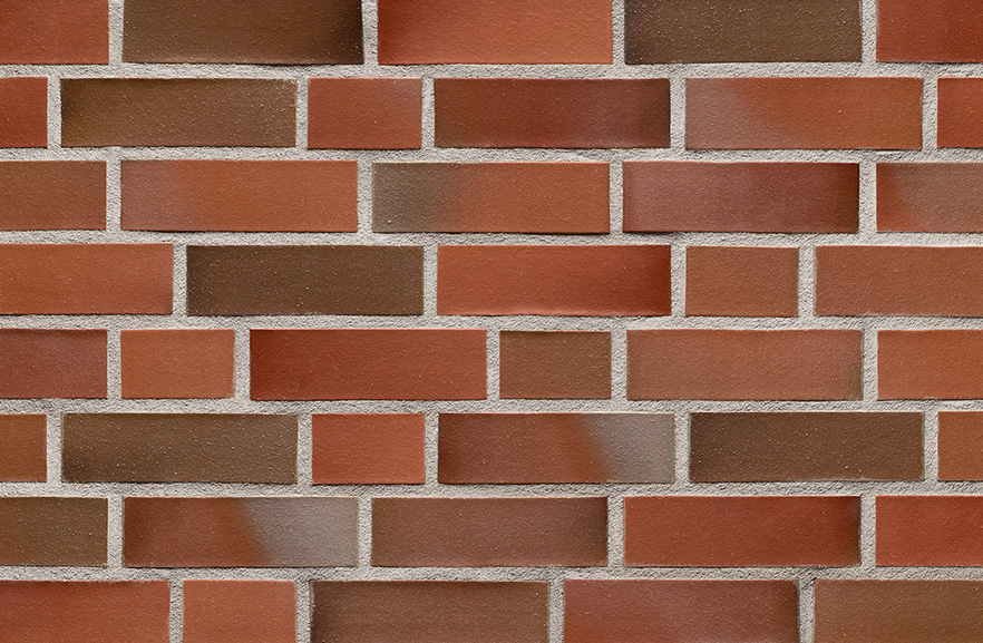 Bremen rot eisen bunt glatt 4754, fuga -1, ABC клинкерный кирпич