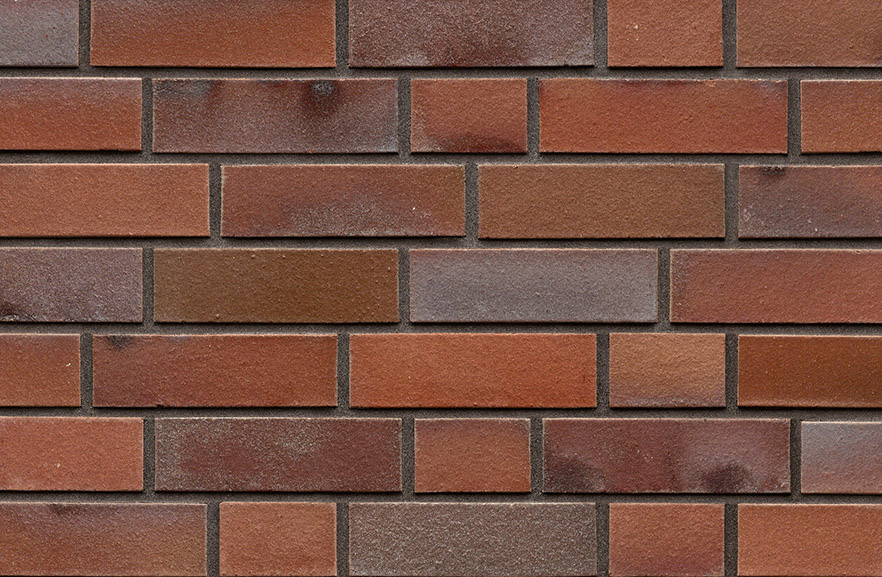 Oldenburg rot-bunt Kohlebrand glatt ABC кирпич клинкерный, fuga-2