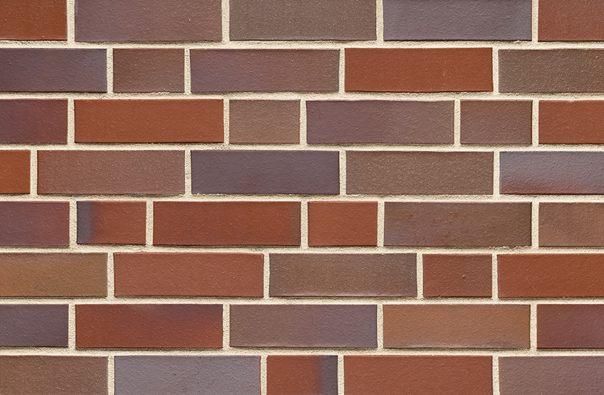 Bevergern bläulich-bunt glatt ABC кирпич клинкерный, fuga-2