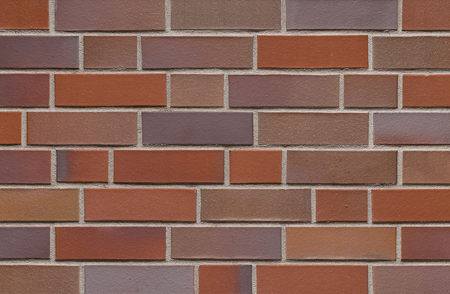 Bevergern bläulich-bunt glatt ABC кирпич клинкерный, fuga-3