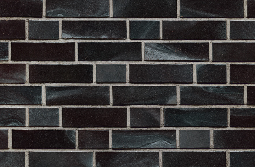 Hamburg schwarz-blau-bunt Kohlebrand glatt ABC кирпич клинкерный, fuga-4