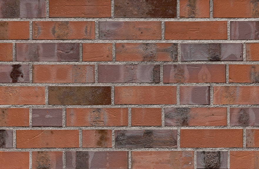 Schleswig bläulich-bunt Kohlebrand ABC кирпич клинкерный, fuga-2