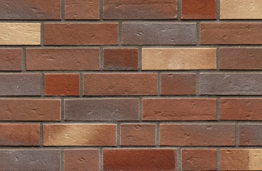 Norddeich rot-blau-sandfarben-bunt genarbt besandet ABC кирпич клинкерный, fuga-5