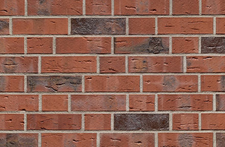 Grafschafter rot Kohlebrand ABC кирпич клинкерный, fuga-3
