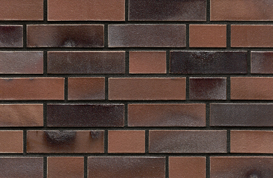 Oldenburg braun-blau-bunt Kohlebrand glatt  ABC кирпич клинкерный, fuga-3