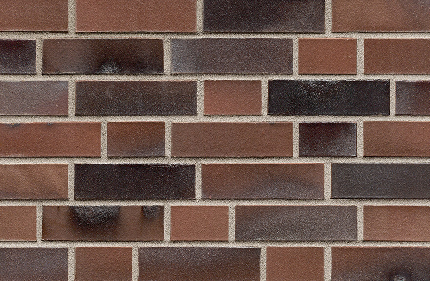 Oldenburg braun-blau-bunt Kohlebrand glatt  ABC кирпич клинкерный, fuga-1