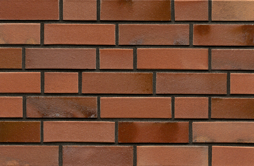 Flensburg rot Kohlebrand glatt ABC кирпич клинкерный, fuga-3