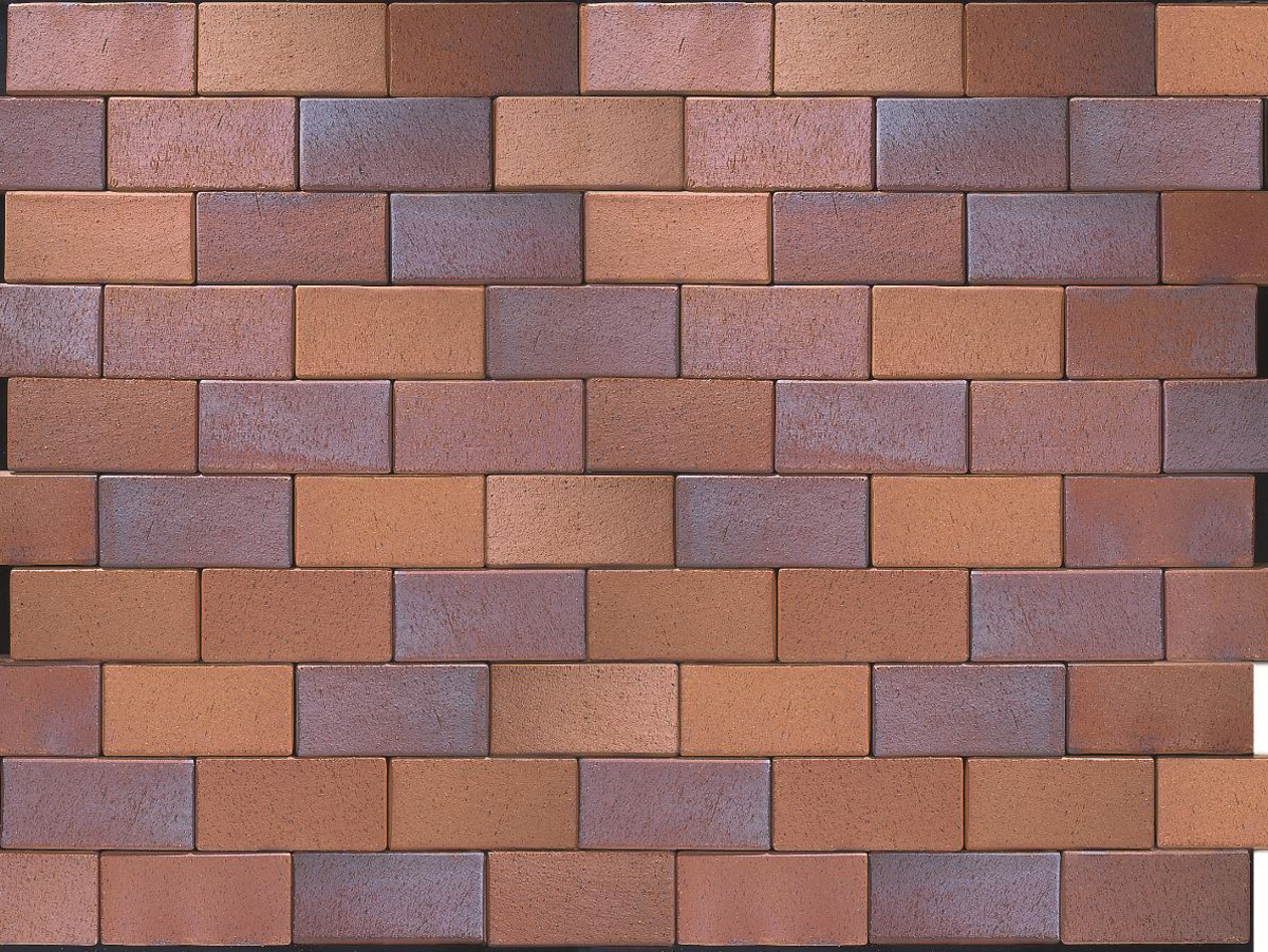 Herbstlaub-geflammt (Хербстлауб-гефламмт) 200x100x40 мм, ABC Клинкерная тротуарная плитка - брусчатка