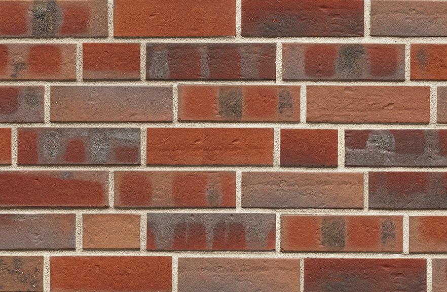Emden rot-bunt Kohlebrand genarbt-besandet ABC кирпич клинкерный, fuga-2