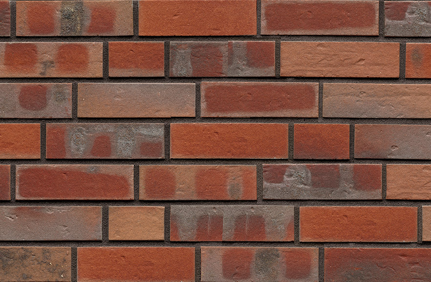 Emden rot-bunt Kohlebrand genarbt-besandet ABC кирпич клинкерный, fuga-3