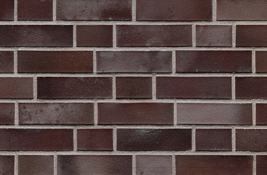 Weimar aubergine Kohlebrand glatt  ABC кирпич клинкерный, fuga-3