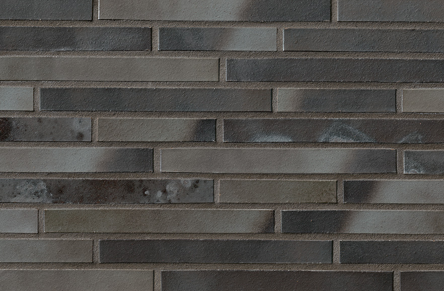 Atlantis grau-anthrazit glatt LF ABC кирпич клинкерный, fuga-2