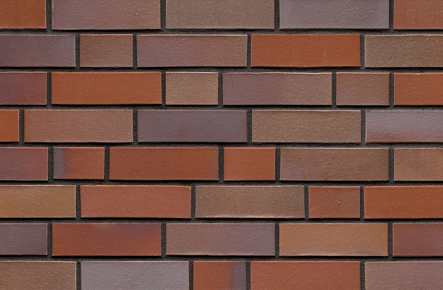 Bevergern bläulich-bunt glatt ABC кирпич клинкерный, fuga-1