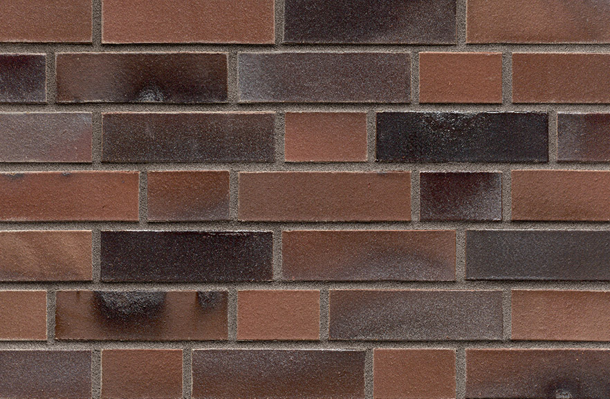 Oldenburg braun-blau-bunt Kohlebrand glatt  ABC кирпич клинкерный, fuga-2