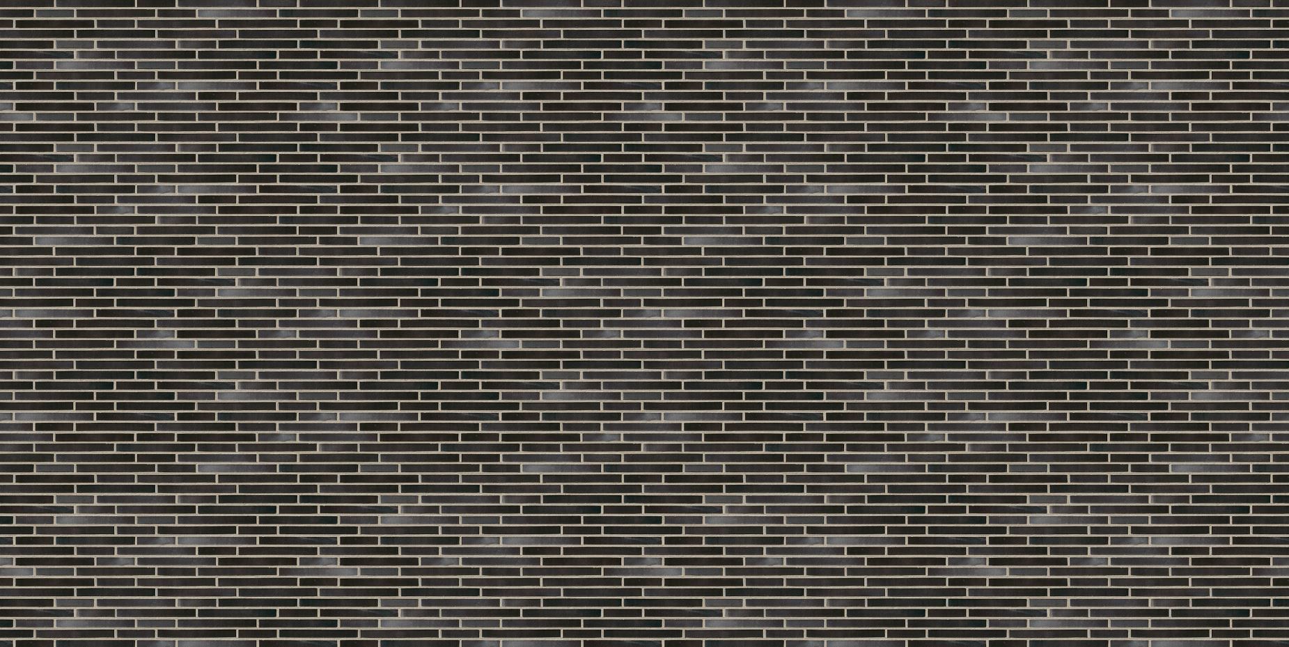 Hamburg schwarz-blau-bunt glatt-3 1002 LF 490x52 мм, ABC кирпич ригельный клинкерный Langformat