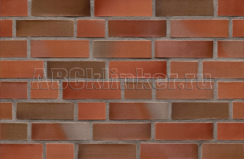 204764 Bremen rot eisen bunt glatt 2DF 240x115x113 мм, ABC кирпич клинкерный облицовочный