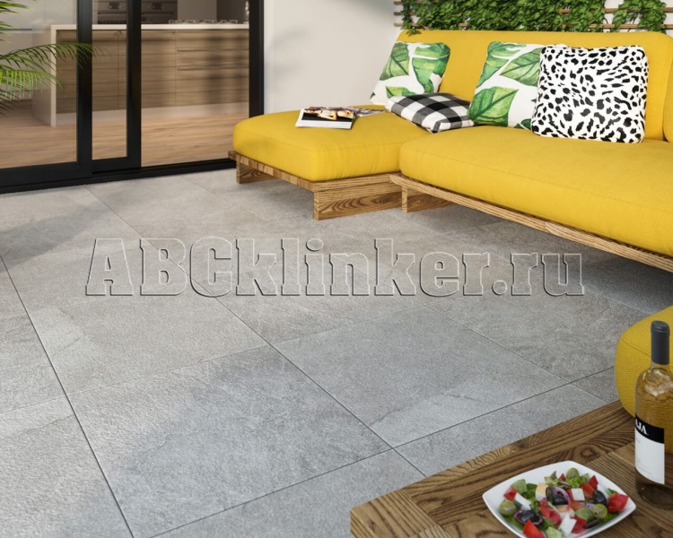 Terrace Beige 595х595х20 мм тротуарная плитка крупноформатная, керамогранитная Paradyz