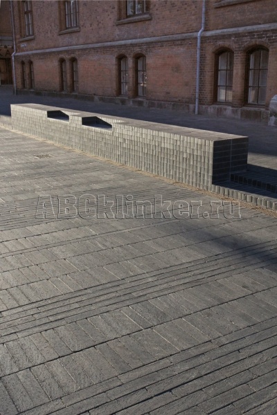 Schieferschwarz 200x100x45 мм, ABC Клинкерная тротуарная плитка - брусчатка