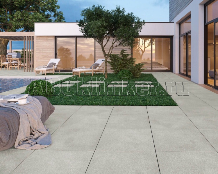 Garden Grafit 595х595х20 мм тротуарная плитка крупноформатная, керамогранитная Paradyz