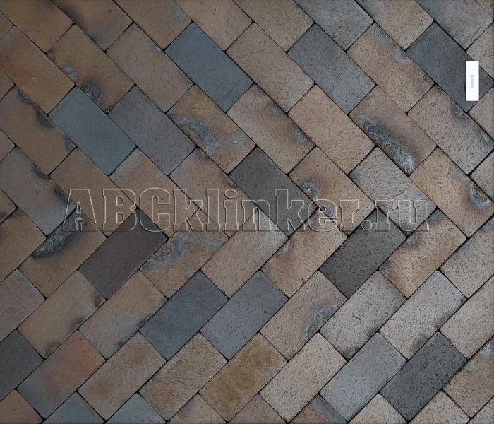 Gotland blau-braun Schmolz 200x100x52 мм, ABC Клинкерная тротуарная плитка ригельная - брусчатка