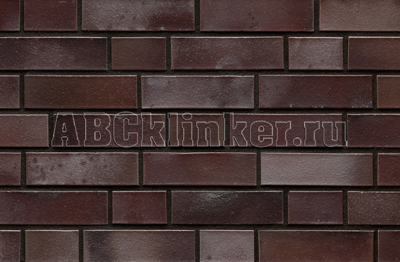 Weimar aubergine Kohlebrand glatt, RF 250x120x65 мм, ABC кирпич клинкерный облицовочный