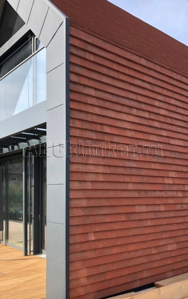 NORDIC 10 Rostrot 400x175x30x14, ABC Клинкерная плитка для Фасада и Кровли, Вент Фасад