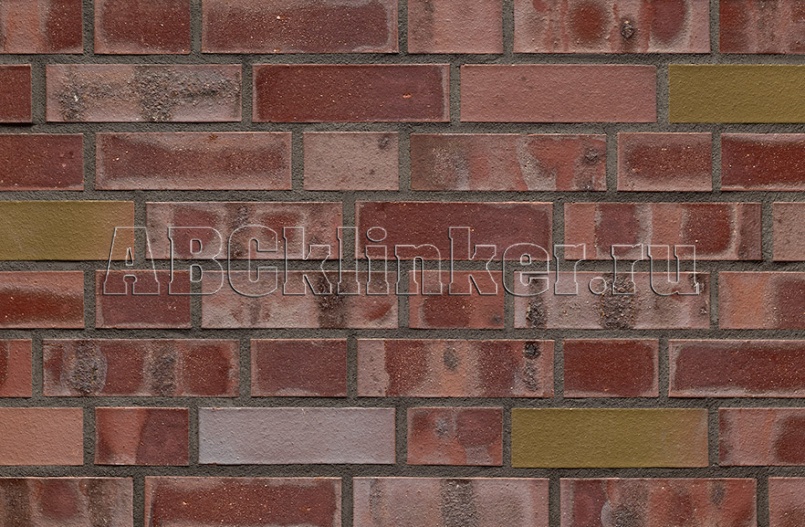 609104 Brandenburg rot-bunt mit Gelbanteil glatt, NF 240x115x71 мм, ABC кирпич клинкерный облицовочный
