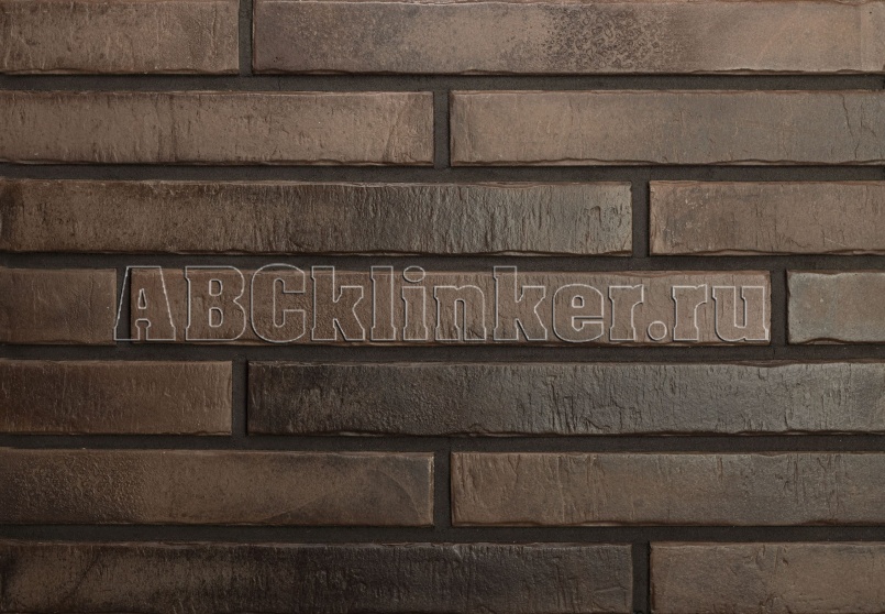 Brick Long 368, коричневый 430*52*15 мм, фасадная ригельная плитка под клинкер