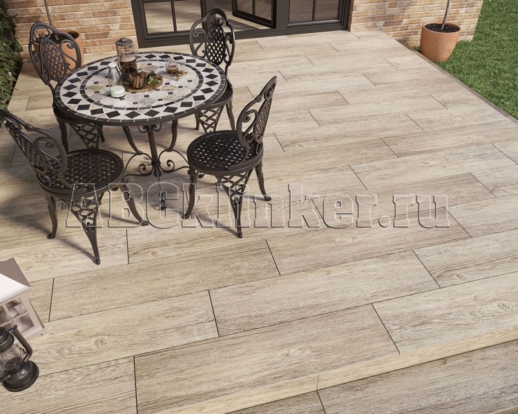 Madera Brown Gres S.R.Str 1195х295х20 мм тротуарная плитка крупноформатная, керамогранитная Paradyz