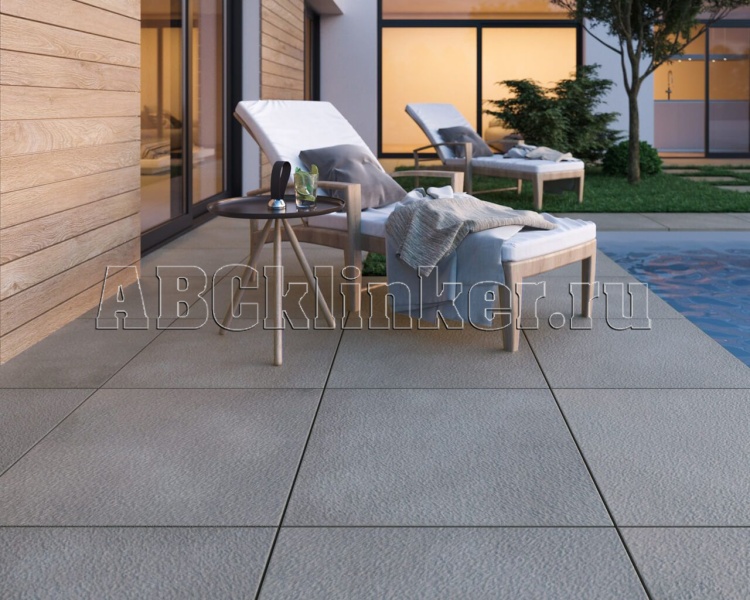 Garden Beige 595х595х20 мм тротуарная плитка крупноформатная, керамогранитная Paradyz