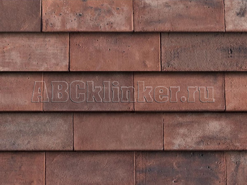 NORDIC 15 Kaminrot schwarz-besandet 400x175x30x14, ABC Клинкерная плитка для Фасада и Кровли, Вент Фасад