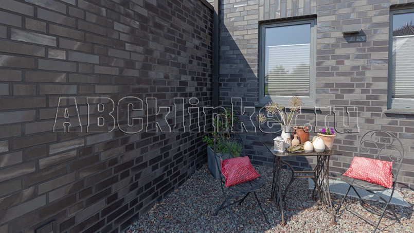 105654 Atlantis grau-anthrazit, NF 240x115x71 мм, ABC кирпич клинкерный облицовочный