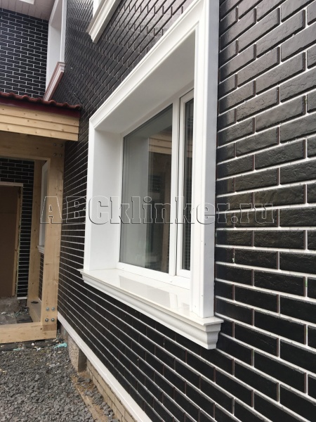 Scandiano Nero 245x66x7,4 мм, клинкерная плитка под кирпич для фасада и интерьера Paradyz