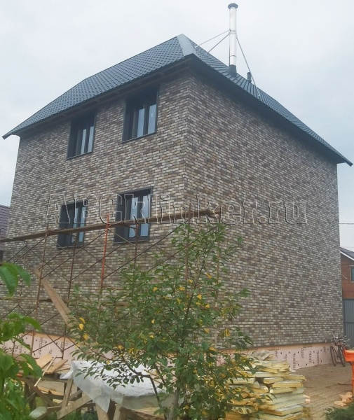 Loft Brick Pepper фасадная термопанель из пенополиуретана ППУ 65 мм