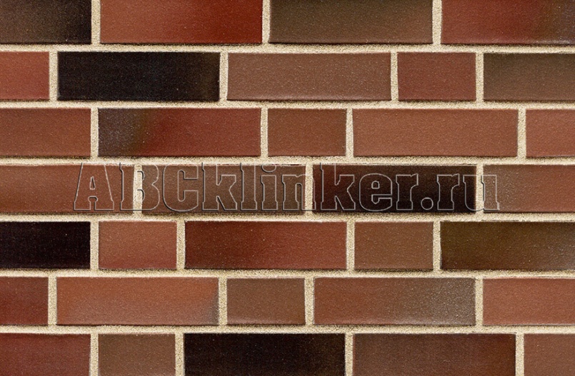 204854 Brinkum rot-schwarz-eisen-bunt glatt, NF 240x115x71 мм, ABC кирпич клинкерный облицовочный