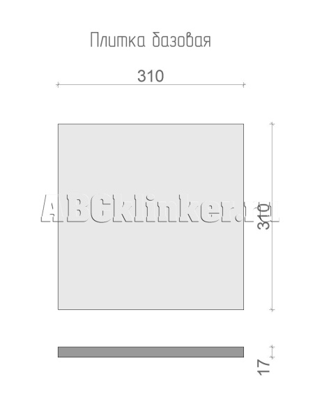 106 Плитка базовая противоскользящая уличная, красный терракот 310x310x17 мм противоскользящая, морозостойкая для улицы!