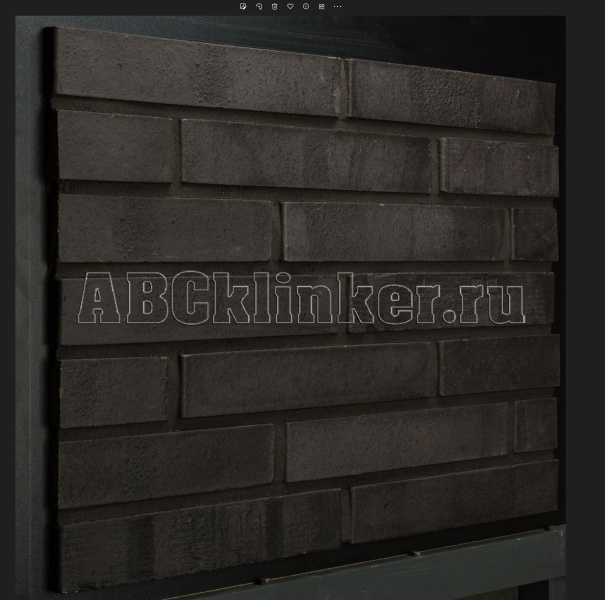 Brick Rimxen 650, антрацит 284*51*15 мм, фасадная плитка под клинкерный кирпич