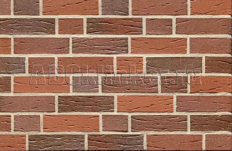 205556 Ammerland rot-bunt genarbt-besandet, NF 240x115x71 мм, ABC кирпич клинкерный облицовочный