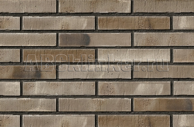 Base grau Kohlebrand ziegelrau, DF 240x52x14 мм, ABC Клинкерная плитка под кирпич ручной формовки