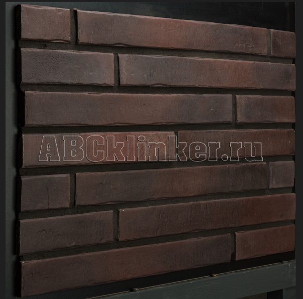 Brick Long 630, коричневый 430*52*15 мм, фасадная ригельная плитка под клинкер