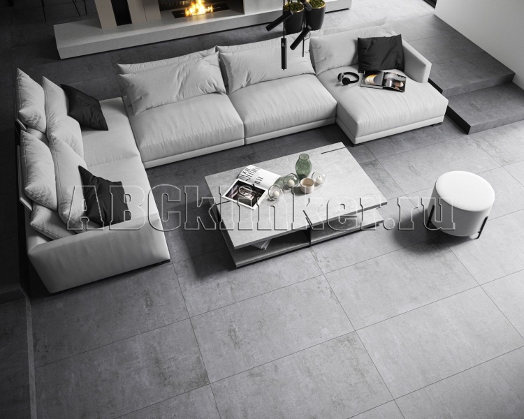 Pure Art Grey Gres 595х595х20 мм тротуарная плитка крупноформатная, керамогранитная Paradyz