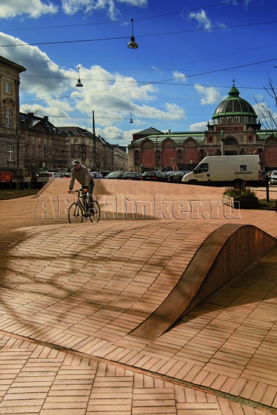 Kopenhagen gelb-Kohlebrand 292x71x71 мм, ABC Клинкерная тротуарная плитка - брусчатка