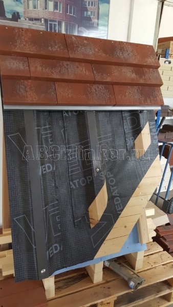 NORDIC 10 Rostrot 400x175x30x14, ABC Клинкерная плитка для Фасада и Кровли, Вент Фасад
