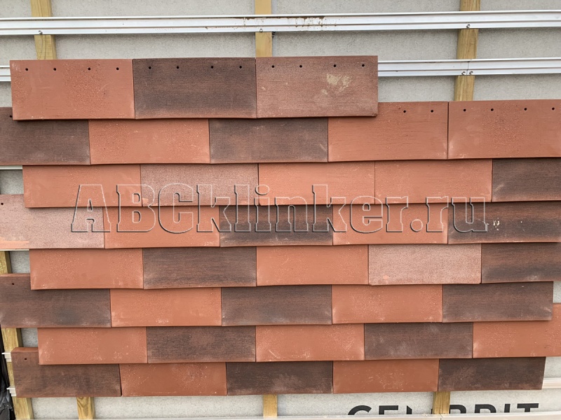 NORDIC Rot mix 400x175x30x14, ABC Клинкерная плитка для Фасада и Кровли, Вент Фасад