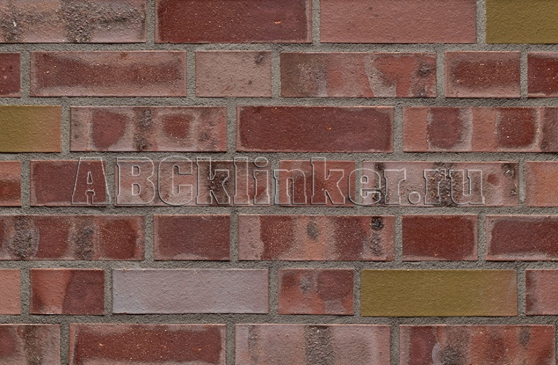 609104 Brandenburg rot-bunt mit Gelbanteil glatt, NF 240x115x71 мм, ABC кирпич клинкерный облицовочный