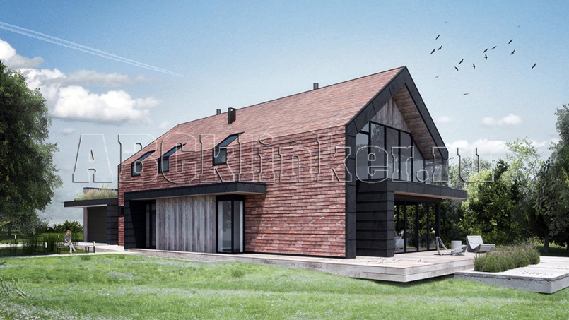 NORDIC 10 Rostrot 400x175x30x14, ABC Клинкерная плитка для Фасада и Кровли, Вент Фасад