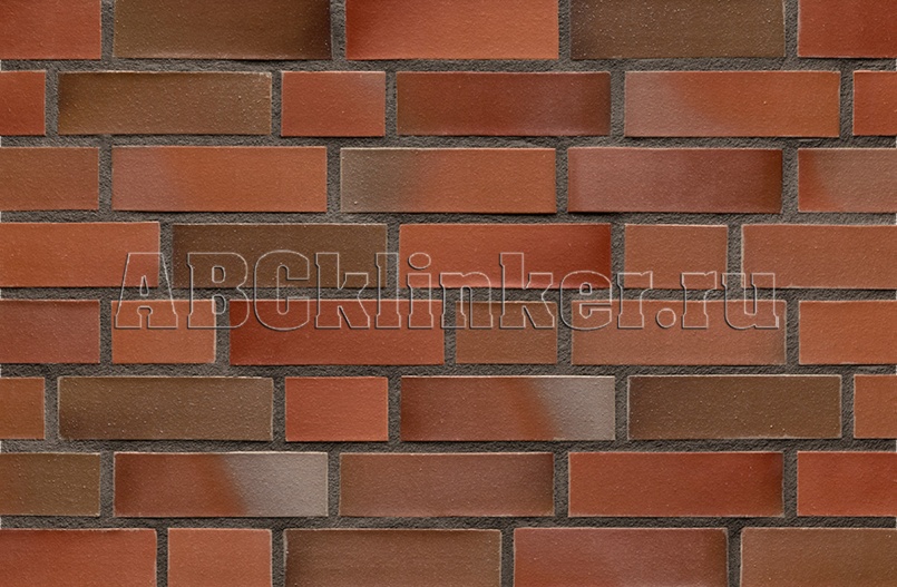 204764 Bremen rot eisen bunt glatt 2DF 240x115x113 мм, ABC кирпич клинкерный облицовочный