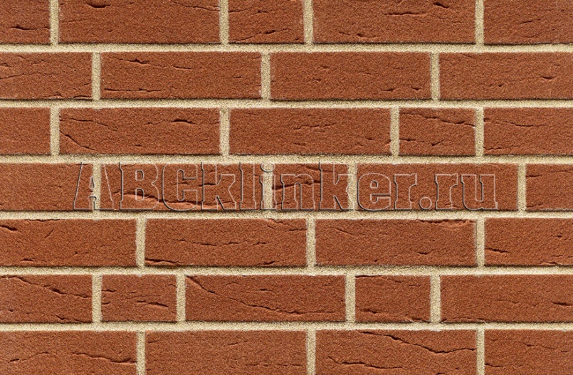 200159 Tecklenburg rot nuanciert handform besandet, NF 240x115x71 мм, ABC кирпич клинкерный облицовочный