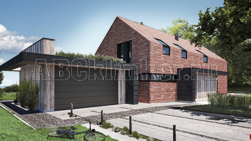 NORDIC 15 Kaminrot schwarz-besandet 400x175x30x14, ABC Клинкерная плитка для Фасада и Кровли, Вент Фасад