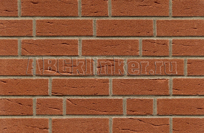 200159 Tecklenburg rot nuanciert handform besandet, NF 240x115x71 мм, ABC кирпич клинкерный облицовочный